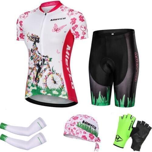Women Cycling Jersey Summer Set Short Sleeve Bike Clothing Set Ropa Ciclismo Cycling Clothes Race Cycle Wear for Woman Cyclist