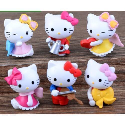 1pcs/lot Mini Animals Resin Cat Cartoon 2X3cm Fairy Garden Decor Crafts Home Decor DIY Miniature Animals Fairy Garden Supplies