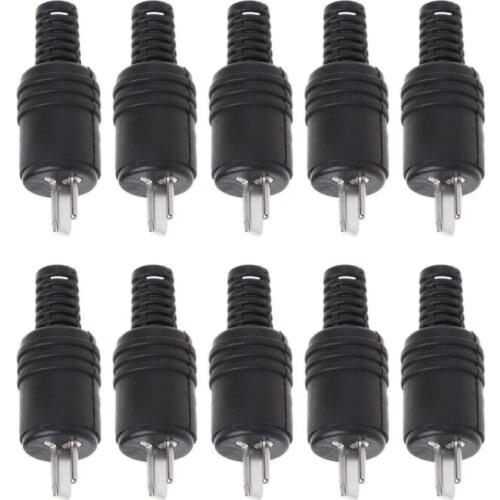 10 Pcs 2 Pin DIN Speaker Plug 2-Pin Plug Hifi Loudspeaker Cable Solder Connector 11UA