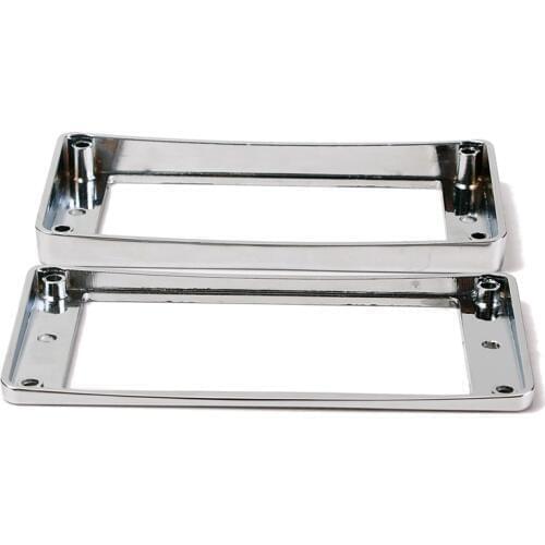 2Pcs Humbucker Pickup Ring Metal Curved Bottom Frame for LP PRS Guitar Parts