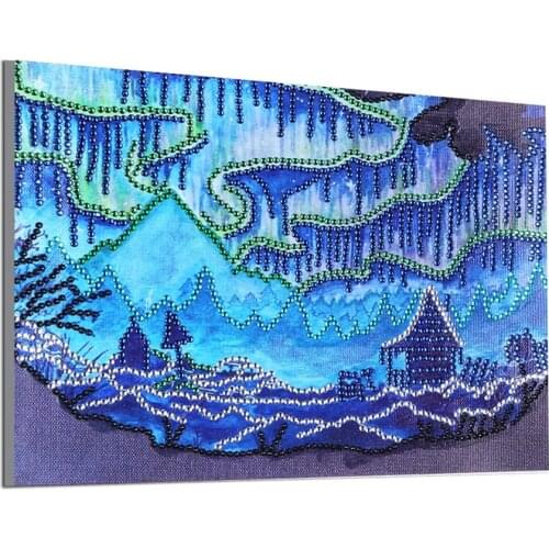 5D diamond embroidery circle diamond special shape cartoon painting scenery Rivers rhinestone crystal painting home decoration