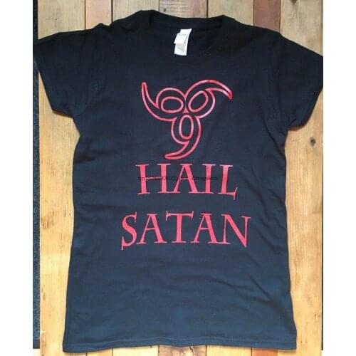 666 Hail satan t shirt women junior fit small to extra large size