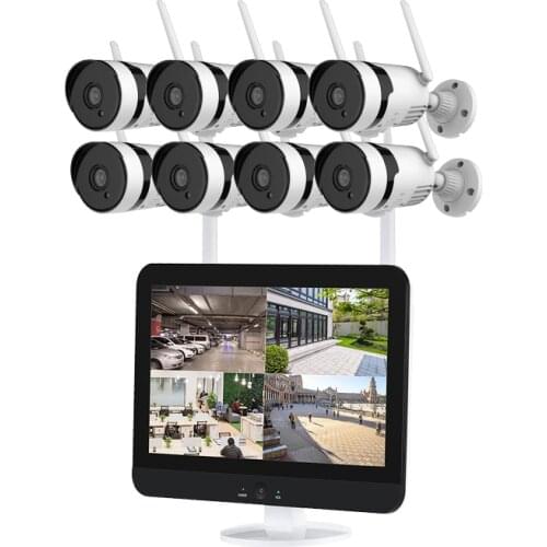 Video surveillance home video wireless monitoring set camera 8 channel NVR 12.5 inch display monitoring 1080P surveillance set