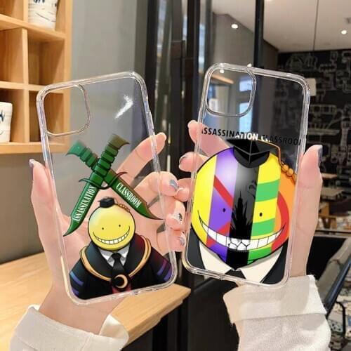 Assassination Classroom anime Phone Case Transparent for iPhone 11 12 mini pro XS MAX 8 7 6 6S Plus X 5S SE 2020 XR