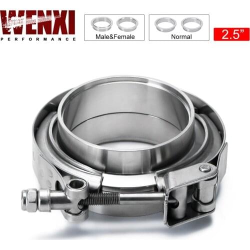 2.5" SUS 304 Steel Stainless Exhaust V Band Clamp Flange Kit QUICK RELEASE CLAMP Male Female FLANGE OR NORMAL TYPE