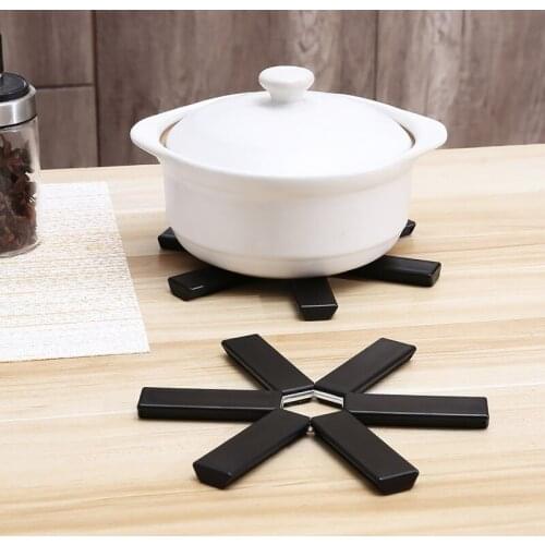 Kitchen Folding Bowl Pot Mat Plastic High Temperature Resistance Placemat Dining Table Mat Plate Pad for Kitchen Pot Accessories