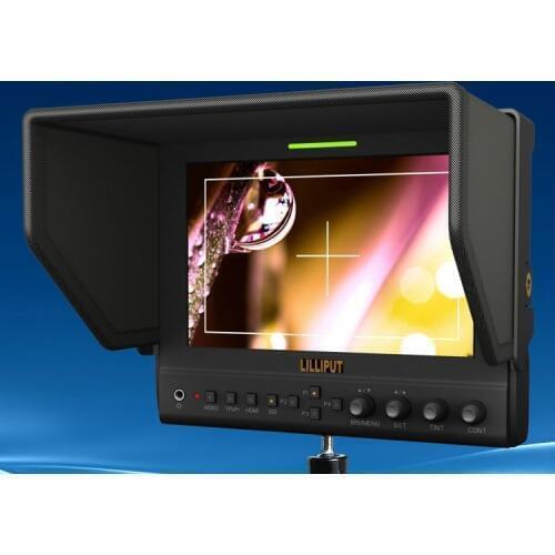 Lilliput 663/O/P2 With HMDI Output 7"LED Monitor 1280x800 IPS 800:1 Contrast With Suit Case+Folding Sun Shade Cover