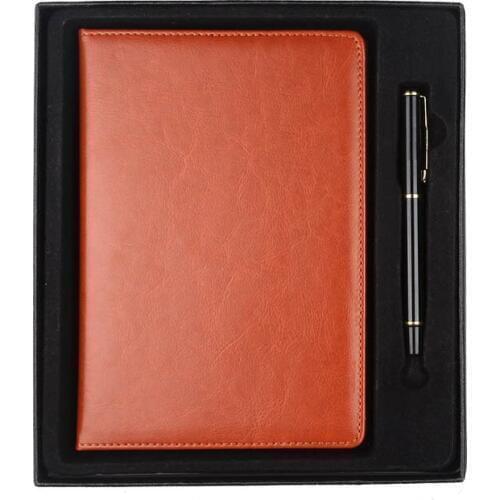 A5 diary notebook set Retro leather office-Planner Hardcover Notepad student go back school-supplier Business Meeting notebook