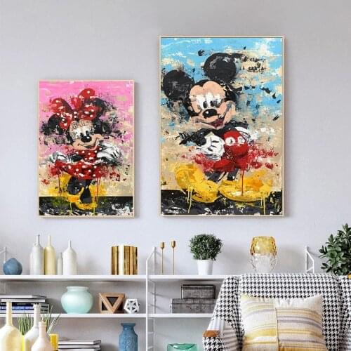 Diy 5d Diamond Painting Minnie Mickey Full Square Round Drill Cross Stitch Kits Mosaic Diamond Embroidery Home Decor Art