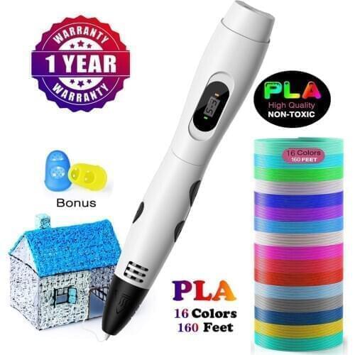 3D Printing Pen Kit with PLA Filament Graffiti Children Smart Drawing Pen Printer Craft Gift