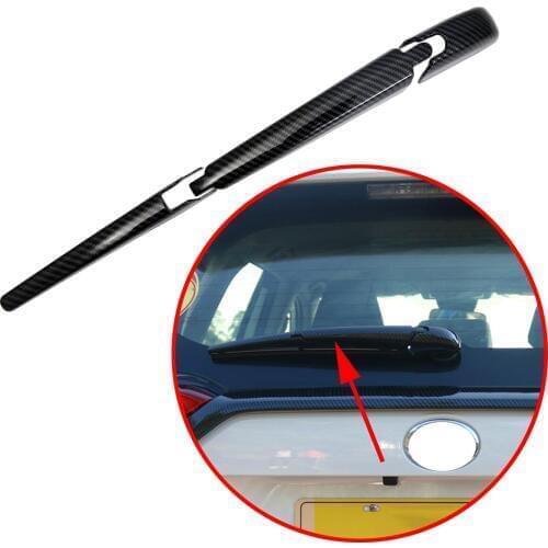 Fit For Toyota RAV4 2019 2020 Carbon Fiber Rear Windscreen Window Rain Wiper Wipper Sticker Cover Trim Moluding Accessories