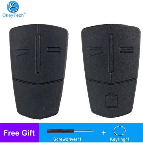 OkeyTech 2/3 Buttons Pad For Vauxhall Opel Corsa D Astra H Vectra Replacement Parts Push Button Rubber Auto Car Key Accessories