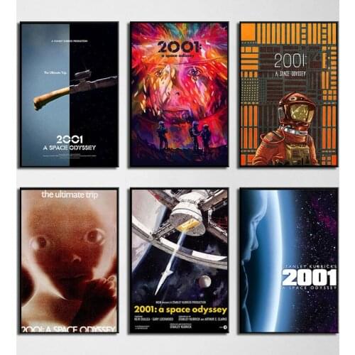 Oscar-winning Movie Sci-Fi Adventure Movie 2001 Canvas "A Space Odyssey" Family Wall Art Prints and Posters Home Decoration