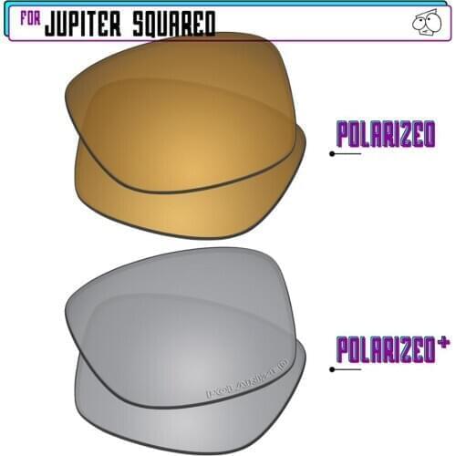 EZReplace Polarized Replacement Lenses for - Oakley Jupiter Squared Sunglasses - Sir P Plus-GunmetalP