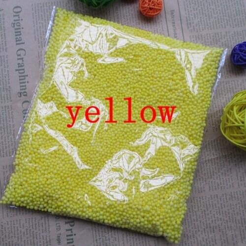 About 6000pcs/bag about 2- 4mm yellow Modelling Polystyrene Styrofoam Foam Ball Sphere XMAS Decoration Craft 7522