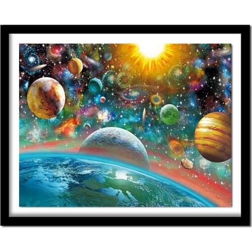 DIY Diamond Painting 5D Diamond Embroidery Space Star Diamonds Cross Stitch Needlework Full Square Drill Home Decoration