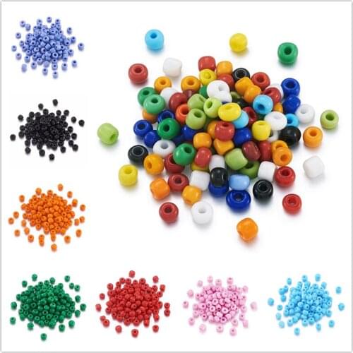 1Pound 2mm 3mm 4mm Glass Seed Beads Colorful Opaque Seed Spacer Charm Beads DIY Bracelet Necklace Jewelry Making Accessories