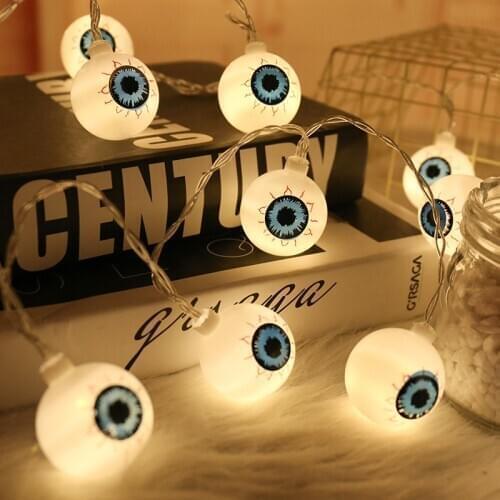 1.5M LED Night Light Halloween Party Decoration Pumpkin Eyeball Skull Ghost LED Light String for Halloween Home Supplies