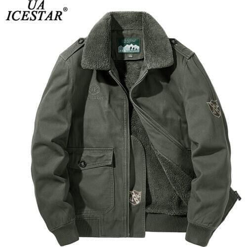 UAICESTAR Brand Winter Jacket Men Warm Thicken Fleece Fashion Casual Coat Large Size Clothing M-5XL Windbreaker Mens Jackets