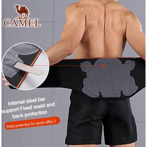 CAMEL Lumbar Waist Support Belt Strong Lower Back Brace Support Corset Belt Waist Trainer Sweat Slim Belt for Sports New