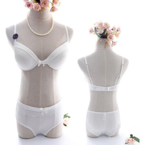 Yomrzl A594 New arrival summer daily womens bra set white simple underwear set