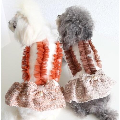 Cat Dress Winter Doggie Puppy Small Dog Clothing Pet Coat Outfit Garment Chihuahua Yorkshire Pomeranian Maltese Clothes Costume
