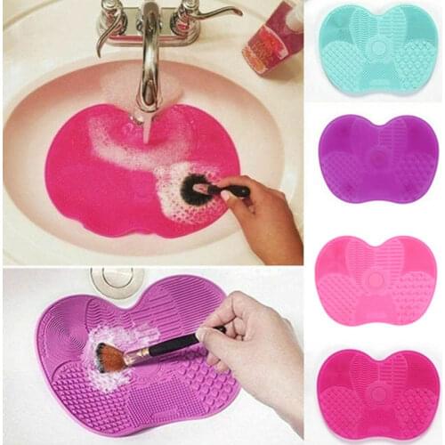 1 Pcs Makeup Brush Cleaning Silicone Brush Cleaner Make Up Brush Glove Brush Washing Board Scrubber Board Pad Cosmetic Tool