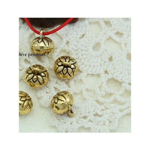 10pcs/lot Tibetan Silver gold Pendants Handmade Decorative Metal DIY Jewelry Alloy accessories df3s