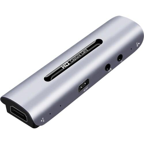 1080p Video Capture Card USB 2.0 4K HDMI-compatible Video Grabber PC Game Record for PS4 Camcorder Switch Live Broadcast Camera