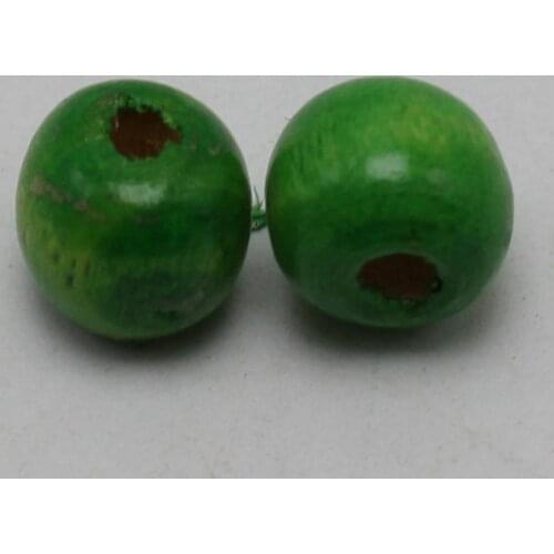 200 Green 10mm Round Wood Beads~Wooden Beads