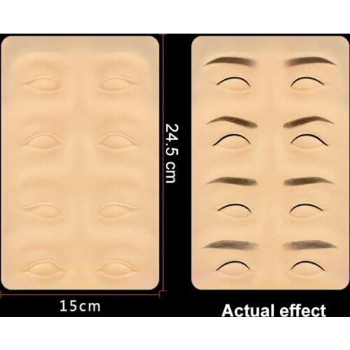 Tattoo Practice Fake Skin 5Pcs High Quality Silicone 3D Eyebrow Eyeliner Permanent Makeup Beginner Microblading Accessories