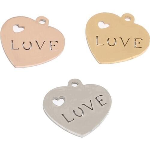 4pcs Stainless Steel Earrings Stamping Blank Tags Fashion Pendants Gold Silver DIY Hand Making Charm Jewelry Rings Women Men