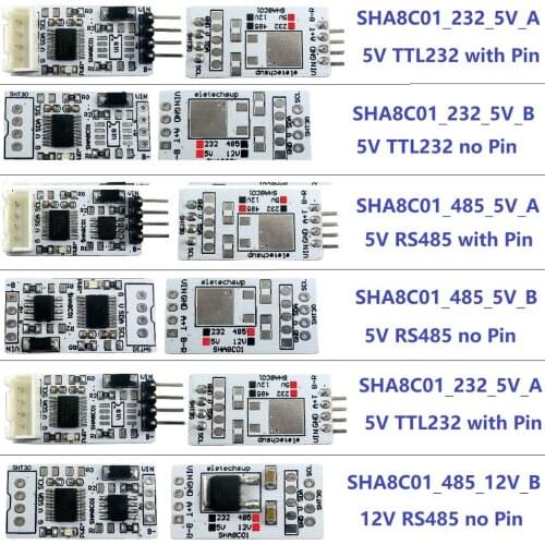 5pcs RS485 Modbus Rtu RS232_TTL Digital temperature and humidity sensor module for PLC Configuration Software