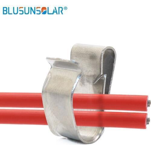 5000 pcs/lot 304 Material Solar DC Cable Clamp PV Cable Clip for Solar Panel Wire Assemble XJ0210