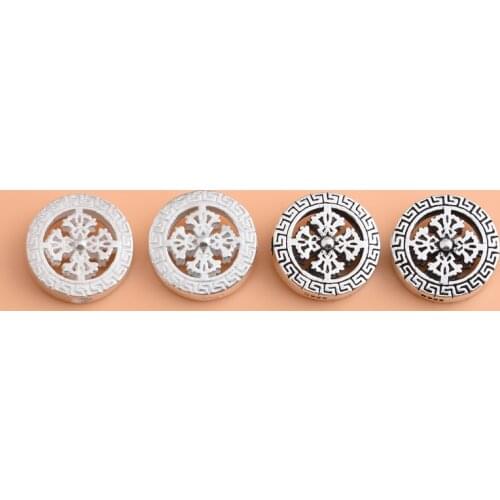 S925 sterling silver beads beading accessories King Kong pestle back cloud round snowflake septum DIY beaded material accessorie