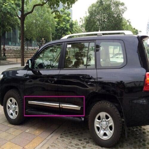BBQ@FUKA Chrome ABS Car Body Door Side Molding Cover Trim For 2014-2018 Toyota Prada Car Styling Sticker New