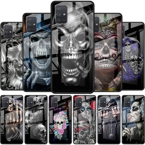 Phone Case for Samsung Galaxy A51 A71 A21s A31 A41 A10 A20 A30 A40 A50 A70 A81 A91 Cover Grim Reaper Skull Skeleton
