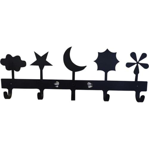 Key Holder for Wall Mount (5-Hook Rack) Decorative,Metal Hanger for Front Door, Kitchen,or Garage Store House,Work