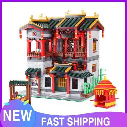 DHL New 01003 Chinese Architecture The XINYA Palace Set Building Blocks Bricks House Model Toys for Children