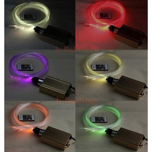 DIY optic fiber light kit led light +3mx0.75mmx300pcs optical fibres RGB 16color change wireless RF control star ceiling light