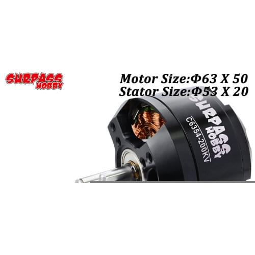 SURPASS HOBBY 2pcs C6354 Brushless Motor 200KV 250KV 6-10S for RC Model 3d Fixed Wing Drone Airplane Aircraft Helicopter DYS FPV