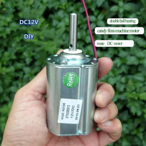 Double Ball Bearing DC12V Mute DC Motor DIY Cotton Floss Electric Machine Electric Motor Tool