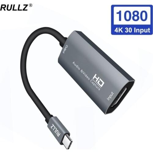 1080P 4K HD Video Capture Card HDMI-compatible Type C Video Recording Device for PS4 XBOX Game Record Live Streaming Broadcast