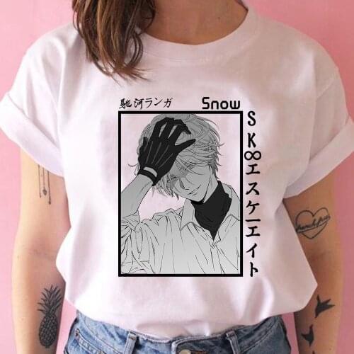 Japanese Anime SK8 the Infinity Langa Hasegawa Men Kawaii Harajuku T-shirt Summer Tops Manga Graphic Tees Hip Hop Tshirt Male