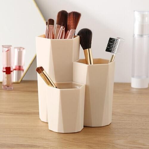 Cosmetic Make-up Brush Storage Box Makeup Nail Polish Cosmetic Holder Make Up Tools Pen Holder Rack Table Organizer