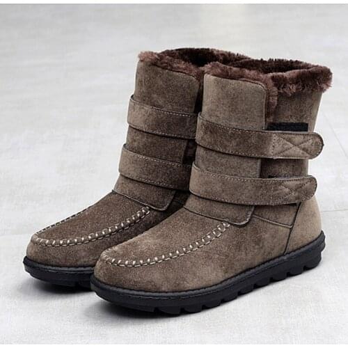 Nice Black High Top Winter Warm Shoes Women Snow Boots Fur Nice Casual Shoes Female Ankle Boots Platform Women Winter Shoe 40