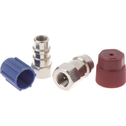 Hot! For A/C Charging Port Adapter R-12 to R-134a Retrofit Conversion Adapter Fitting 1/4 SAE Valves Kits
