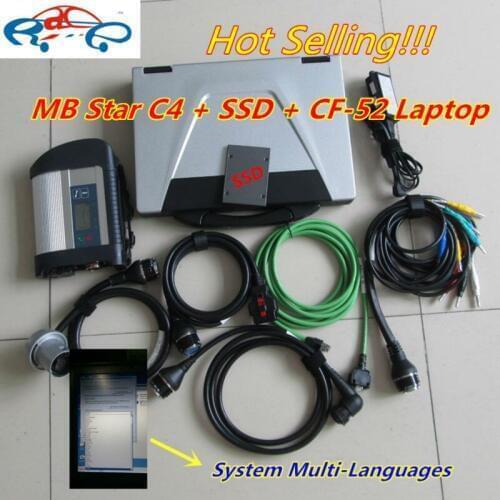 Best quality mb star sd connect 4 with 2020.12v newest software 360gb ssd super speed with For panasonic CF52 4g laptop mb sd c4