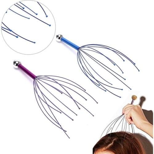 Head Massager Octopus Head Scalp Stress Relax Head Scratcher Scalp Massager