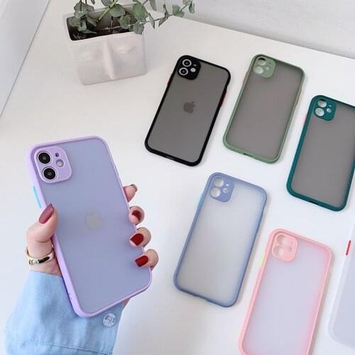 Skin-feel frosted phone case for iPhone 12 11 Pro Max mini precision all-inclusive lens protection soft case